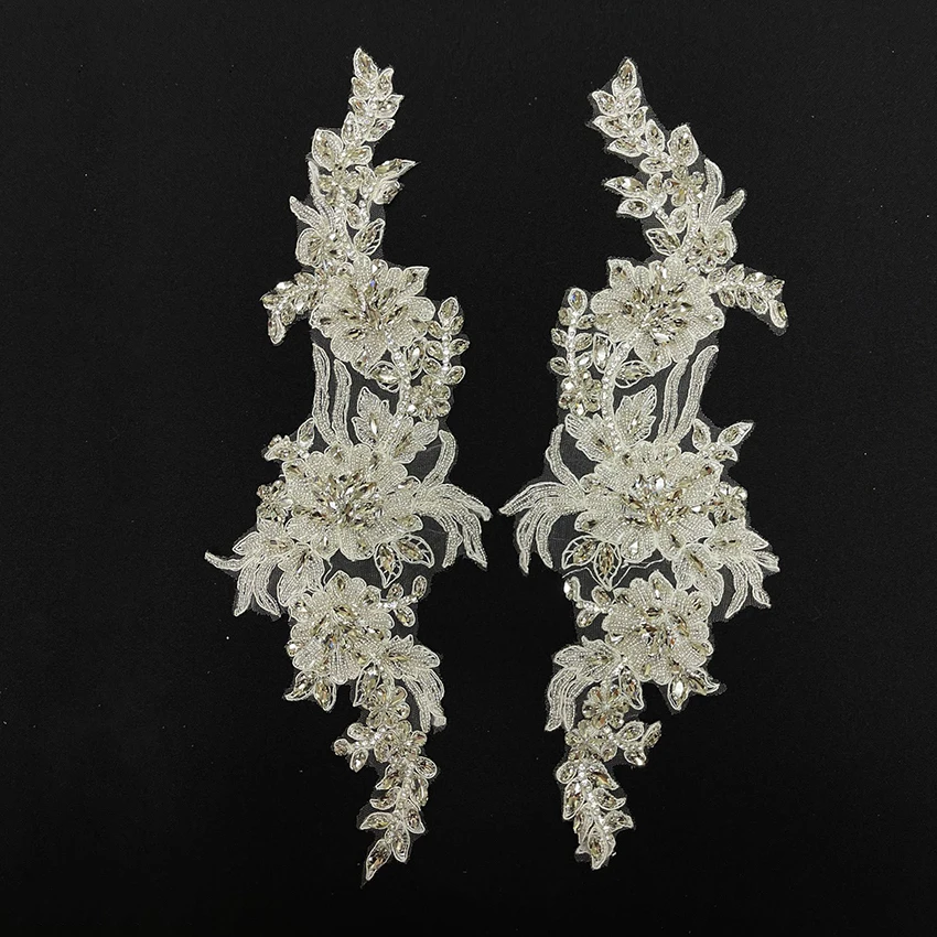 Very Popular Handmade Dress Crystal Beaded Bridal Embroidery Wedding Lace Rhinestone Applique Patch, As picture
Very Popular Handmade Dress Crystal Beaded Bridal Embroidery Wedding Lace Rhinestone Applique Patch, As picture