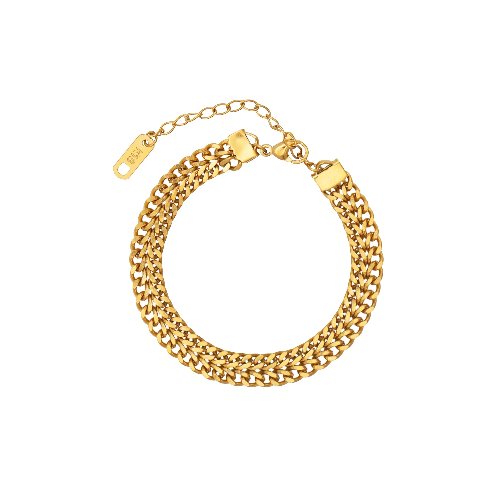 Chris April fashion design 316L stainless steel simple PVD gold plated personalized Modern chain bracelet
Chris April fashion design 316L stainless steel simple PVD gold plated personalized Modern chain bracelet