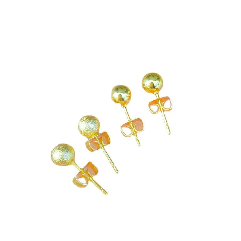 Gold Plated Glazed Surface Matte Small Beads Stud Earrings Vietnam Placer Gold Jewelry Women's Fashion Accessories Wholesale
Gold Plated Glazed Surface Matte Small Beads Stud Earrings Vietnam Placer Gold Jewelry Women's Fashion Accessories Wholesale