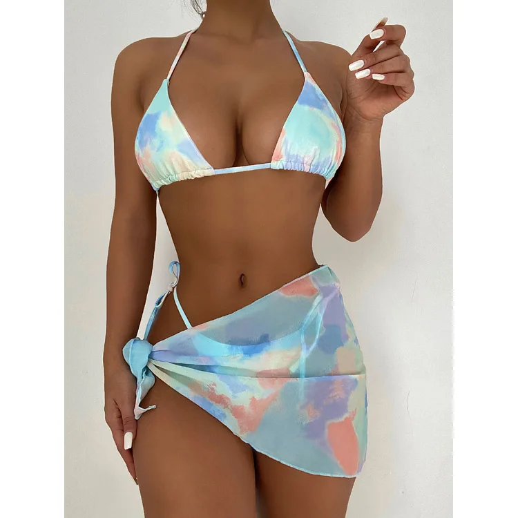 New Sexy Three Piece Swimsuit Bathing Suit For Women Beachwear Tie Dye Swimwear, As picture
New Sexy Three Piece Swimsuit Bathing Suit For Women Beachwear Tie Dye Swimwear, As picture