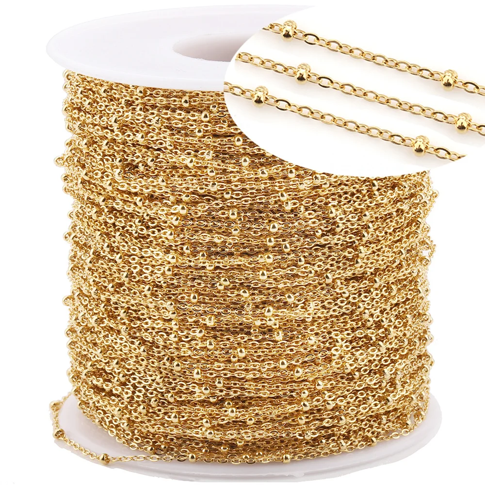 Stainless steel Vacuum electroplated base material cross cable chain with balls cable chain
Stainless steel Vacuum electroplated base material cross cable chain with balls cable chain