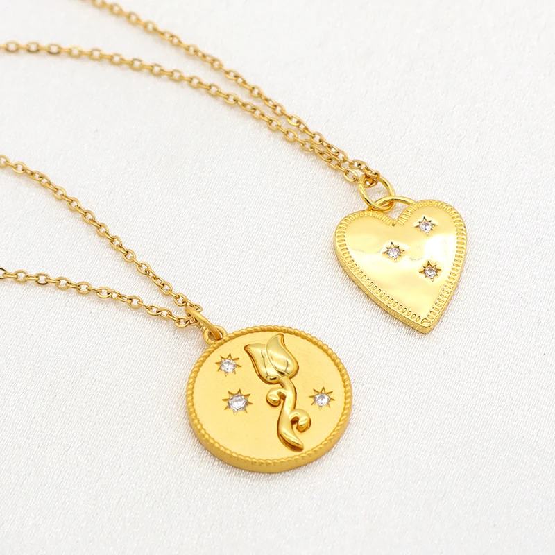 2021 women jewelry necklace 18K gold plated stainless steel chain brass pendant necklaces
2021 women jewelry necklace 18K gold plated stainless steel chain brass pendant necklaces