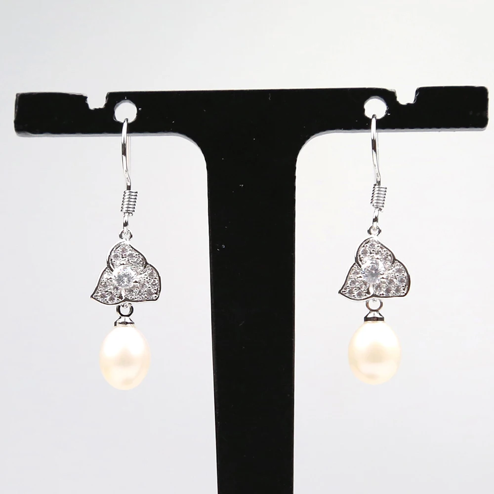 White Pearls Women Hanging Drop Earrings with Earring Sterling 925 New Design, Colors
White Pearls Women Hanging Drop Earrings with Earring Sterling 925 New Design, Colors