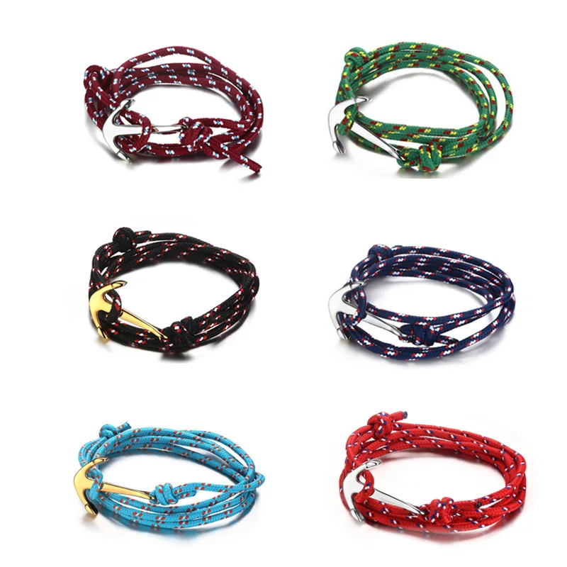 Stainless Steel European Handmade Mens Titanium Gold Silver Plated Nylon Anchor Multi Colors Sailors Rope Bracelet
Stainless Steel European Handmade Mens Titanium Gold Silver Plated Nylon Anchor Multi Colors Sailors Rope Bracelet