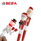 Pen Ballpoint Pen Manufacturers Christmas Gift Toy Santa Claus Ballpoint Pen Boxing Glow Prop Pen 24PCS
