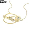 Wholesale drop ship customized fashionable name necklace with cubic zirconia