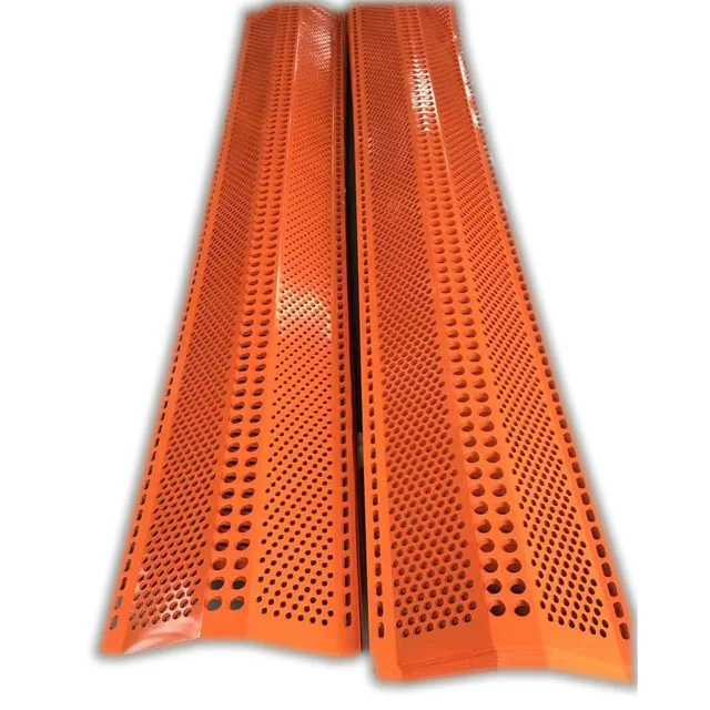 Double Peaks Perforated Anti Wind Dust Mesh Screen Fence