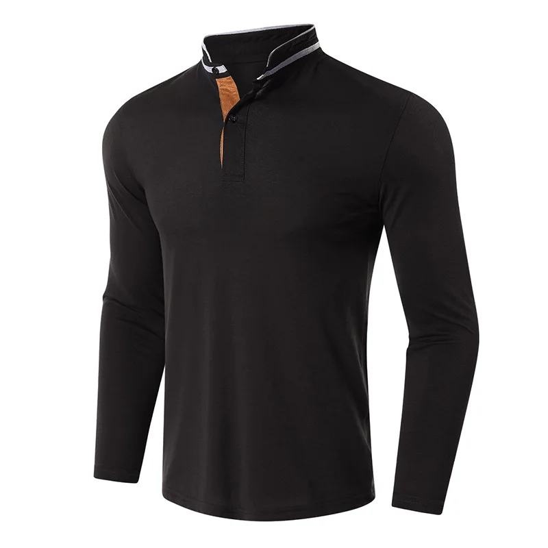 High Quality Men's Tops Long Sleeve Polo Shirt Turn Dowm Collar Solid Color Business Casual Polos, White, black,darkblue
High Quality Men's Tops Long Sleeve Polo Shirt Turn Dowm Collar Solid Color Business Casual Polos, White, black,darkblue