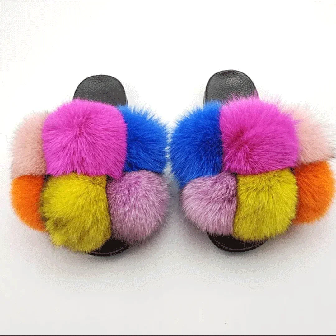 2021 factory direct wholesale comfortable non-slip women and kids size genuine fox fur slippers fox slides, Customized color
2021 factory direct wholesale comfortable non-slip women and kids size genuine fox fur slippers fox slides, Customized color