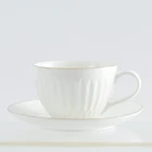 Royal fine bone china England creative Gold Rim Tea mug milk Cup Saucer Set coffee cups ceramic set
