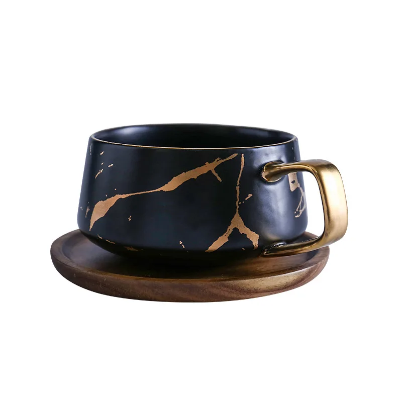 Nordic Marble Gold Coffee Mug Matte Luxury Cup Ceramic Water Cafe Tea Milk Coffee Cups Ceramic Mug with Wood Saucer/Lid, White, black
Nordic Marble Gold Coffee Mug Matte Luxury Cup Ceramic Water Cafe Tea Milk Coffee Cups Ceramic Mug with Wood Saucer/Lid, White, black