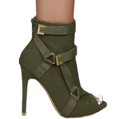 New Fashion Green Ankle Boots For Women Peep Toe Gold Metal Lace Up Open Pointed Toe Stiletto Heels Sandals Girl Boots
New Fashion Green Ankle Boots For Women Peep Toe Gold Metal Lace Up Open Pointed Toe Stiletto Heels Sandals Girl Boots