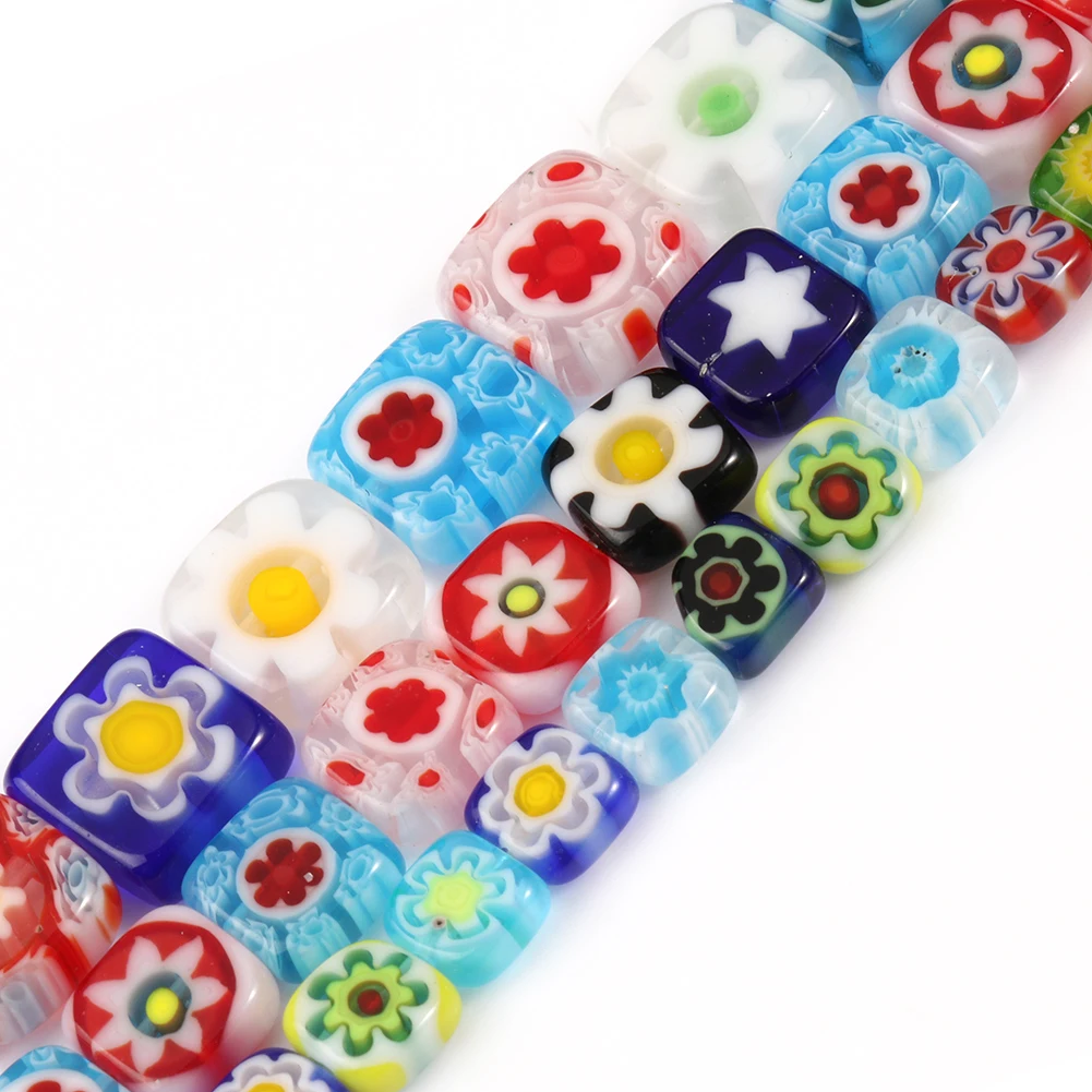 Wholesale Square Shape 6/8/10MM Mixed Color Flower Patterns Cube Millefiori Glass Beads for Jewelry DIY
Wholesale Square Shape 6/8/10MM Mixed Color Flower Patterns Cube Millefiori Glass Beads for Jewelry DIY