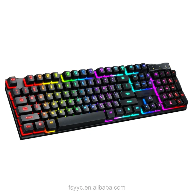 Quiet Ergonomic Water-Resistant Mechanical Feeling Backlight Wired RGB Keyboard USB Gaming Keyboard Game Keyboard, Black
Quiet Ergonomic Water-Resistant Mechanical Feeling Backlight Wired RGB Keyboard USB Gaming Keyboard Game Keyboard, Black