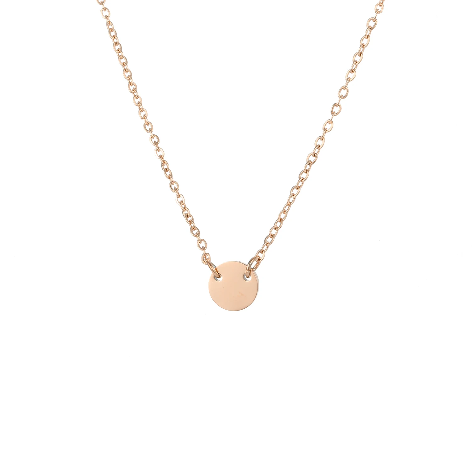 Rose Gold Plated Round Disc Pandent Necklace Curb Link Chain Pandent 316ss Necklace, Gold/silver/rose gold
Rose Gold Plated Round Disc Pandent Necklace Curb Link Chain Pandent 316ss Necklace, Gold/silver/rose gold