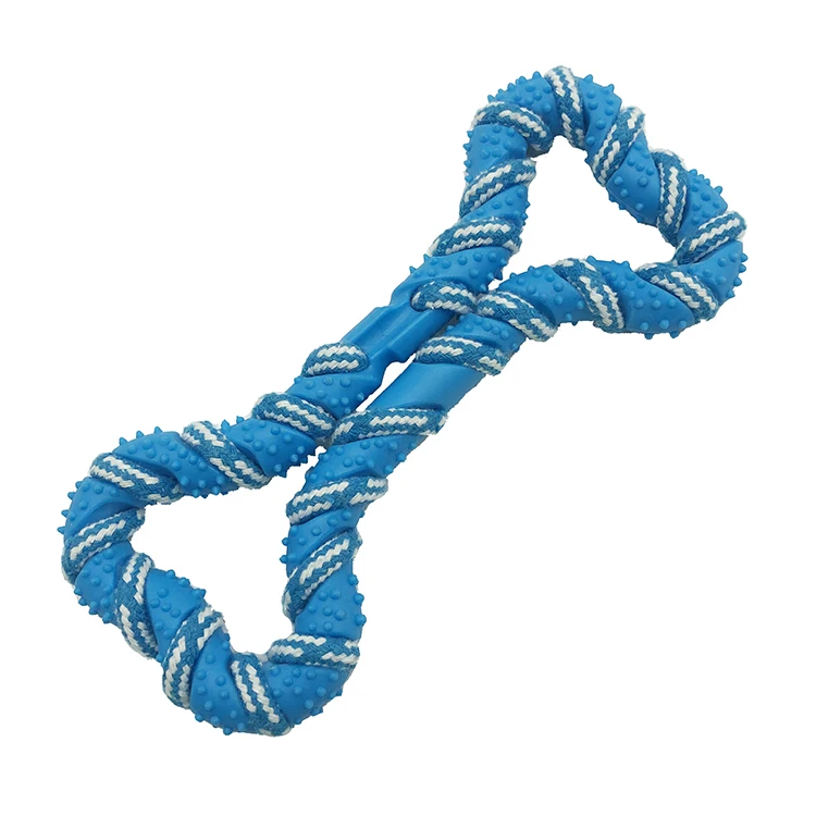 Pet Supplements Natural Rubber Dog Toy Chew Bone Indestructable Dog Toys with Cotton Rope, Customized color
Pet Supplements Natural Rubber Dog Toy Chew Bone Indestructable Dog Toys with Cotton Rope, Customized color