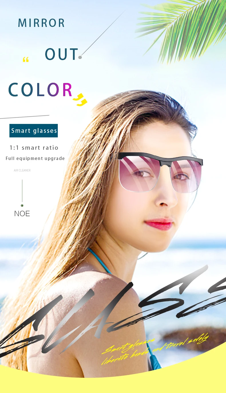 Smart  Glasses UV protection polarized light Headphone BT Sunglasses Wireless for outdoor