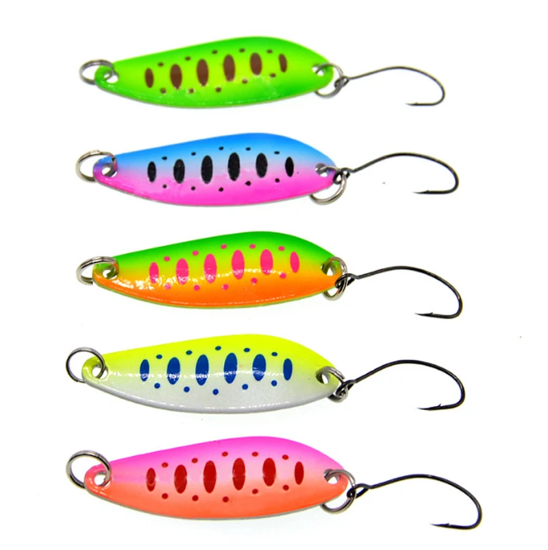 Jetshark 4cm 5g Small Wonderful Speckle Color with Spot Fishing Tackle Bait 5g Spoon For Trout Bass
Jetshark 4cm 5g Small Wonderful Speckle Color with Spot Fishing Tackle Bait 5g Spoon For Trout Bass