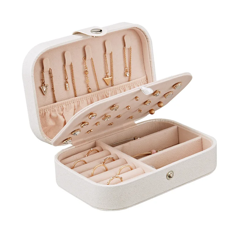 H234 Travel Multi-function Storage Boxes Portable Earrings Rings Bracelet Organizer Imitation Leather Jewelry Box 3 Colour
H234 Travel Multi-function Storage Boxes Portable Earrings Rings Bracelet Organizer Imitation Leather Jewelry Box 3 Colour