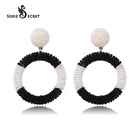 New Design Hoop Beaded Earrings For Women,Resin Bead Earrings