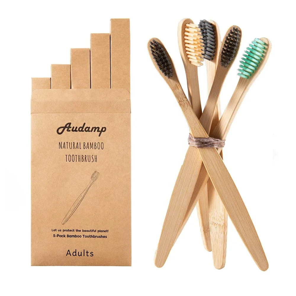 

Wholesale Price Custom Private Logo Label 100% Natural Organic Degradable Eco Bamboo Toothbrush, Customized color