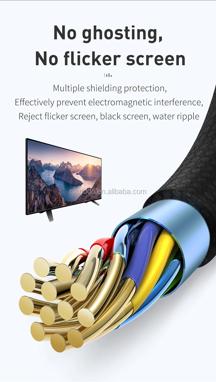 Mcdodo New 2019 Trending Product Aluminum Alloy 1.4 2.0 3840p 2160p 4K Resolution HD-MI to HD-MI Nylon Cable Ps2 Ps3 Ps4 Hdtv - ANKUX.COM