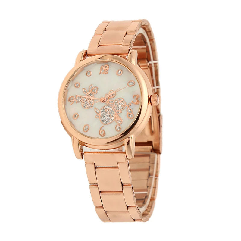 In stock wholesale Steel belt ladies flower pattern digital display casual ladies quartz watch, As picture
In stock wholesale Steel belt ladies flower pattern digital display casual ladies quartz watch, As picture
