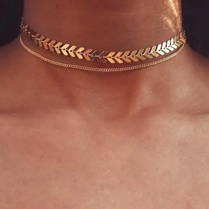 Two Layer Flat Layered Necklace Gold Necklace Flat Herringbone Necklace for Women
Two Layer Flat Layered Necklace Gold Necklace Flat Herringbone Necklace for Women