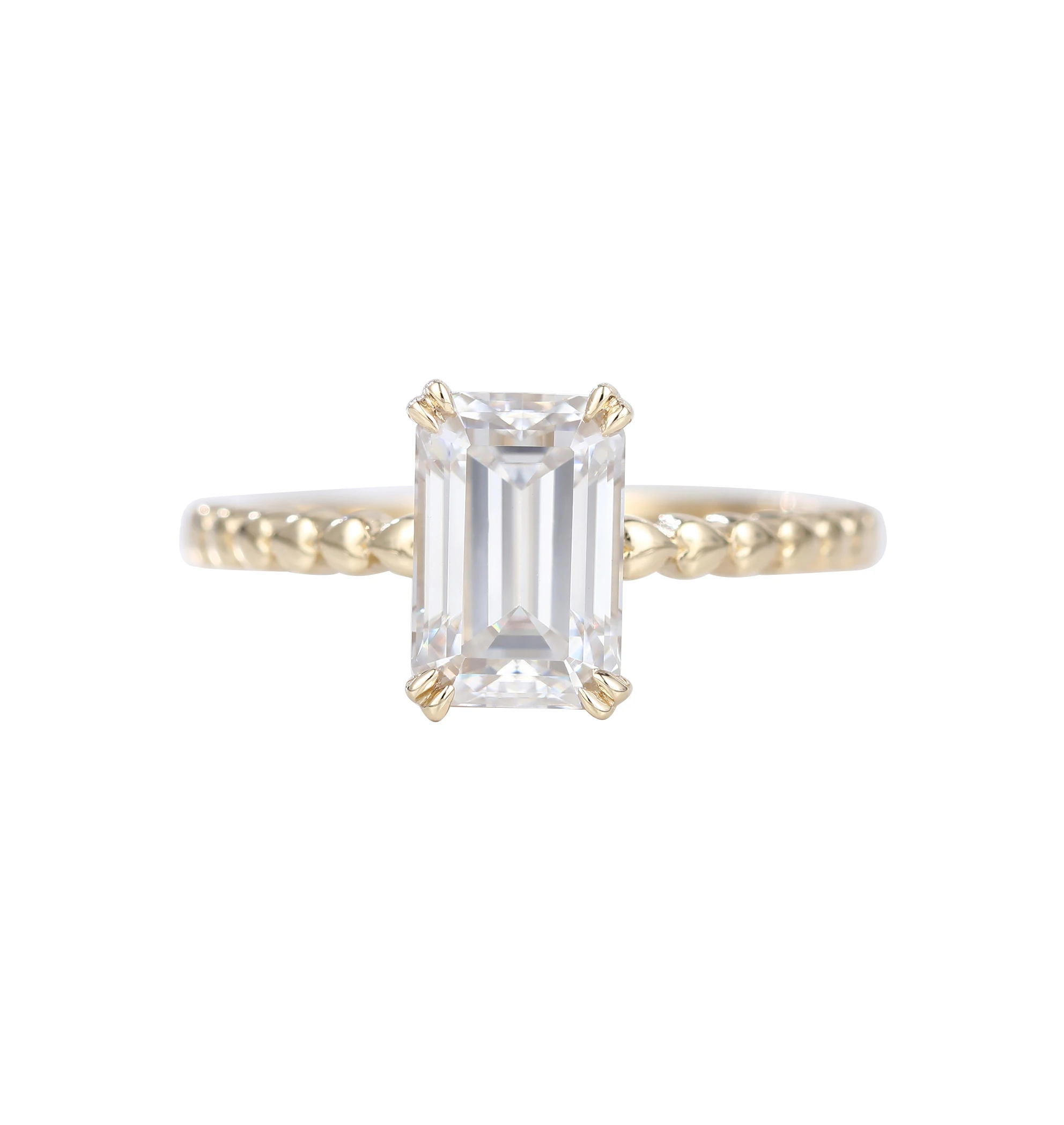 Latest Fashion Gift Party Engagement Wedding Yellow Gold Ring 2.0 ct Moissanite Diamond Ring, Picture shows
Latest Fashion Gift Party Engagement Wedding Yellow Gold Ring 2.0 ct Moissanite Diamond Ring, Picture shows