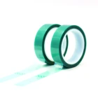 PET Silicone Non Adhesive Green Polyester Tape For High Temperature