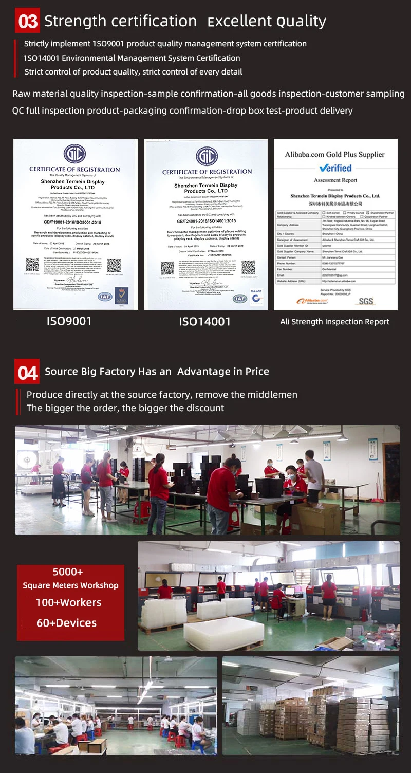 office Revolving 3 Sided Custom Design Leaflet Holder Acrylic Brochure Display Stands