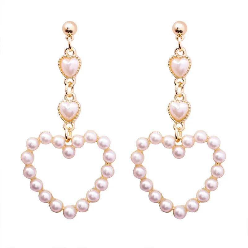 Factory Price Heart Earrings New Design Heart Hoop Earring Pearl Earrings For Woman, As picture
Factory Price Heart Earrings New Design Heart Hoop Earring Pearl Earrings For Woman, As picture