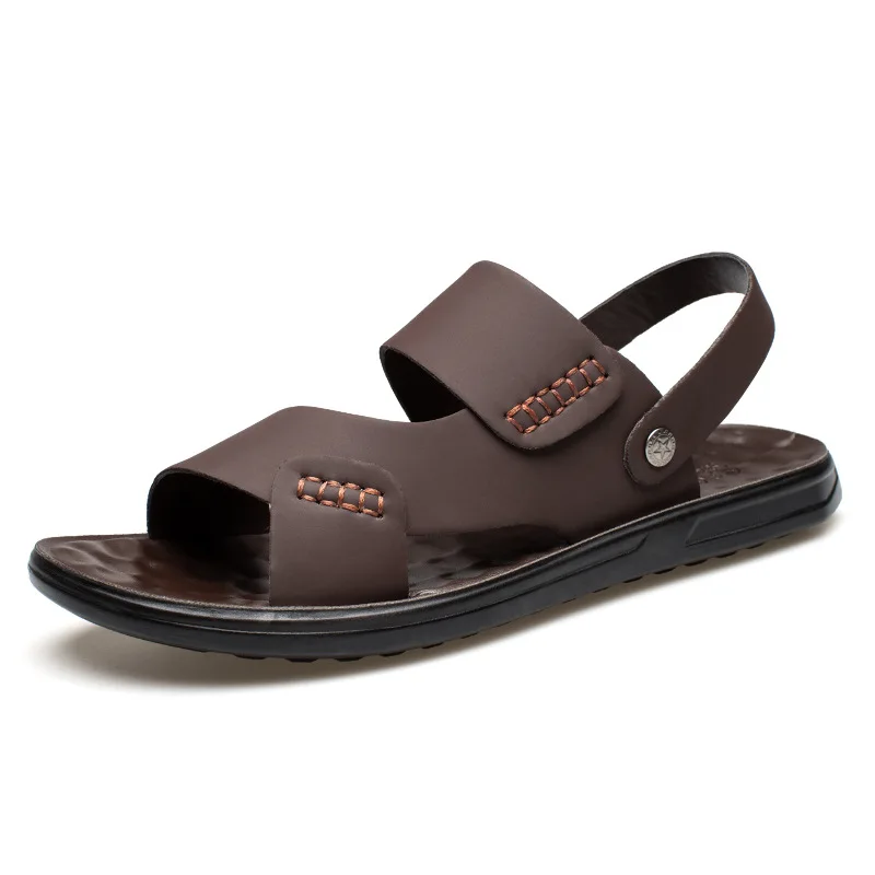 New High Quality Men's Sandals Summer Leather Soft Bottom Non-slip Beach Shoes Casual Trend Wear Sandals And Slippers, T57430 brown, t57430 black
New High Quality Men's Sandals Summer Leather Soft Bottom Non-slip Beach Shoes Casual Trend Wear Sandals And Slippers, T57430 brown, t57430 black