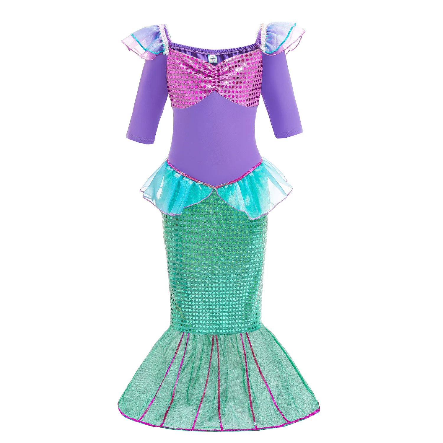 Mermaid Costume for Girls Ariel dress Walkable Mermaid Dress Up Party with Wig Necklace
Mermaid Costume for Girls Ariel dress Walkable Mermaid Dress Up Party with Wig Necklace