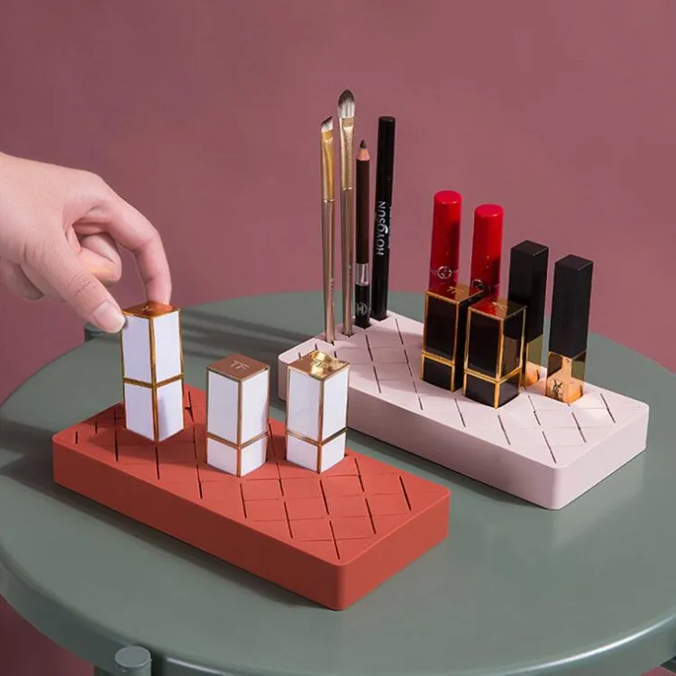 Travel Lipstick Holder Rack Cosmetic Display Silicone Case Makeup Cosmetic Organizer For Lipstick Brushes Bottles And More, Brown, blue, pink, gray
Travel Lipstick Holder Rack Cosmetic Display Silicone Case Makeup Cosmetic Organizer For Lipstick Brushes Bottles And More, Brown, blue, pink, gray