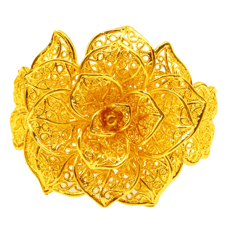 imitation jewelry rose design 24k gold plated open bangle bracelet for women
imitation jewelry rose design 24k gold plated open bangle bracelet for women