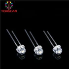 Epistar chip rohs through hole package type water clear 5mm Straw hat red led cap