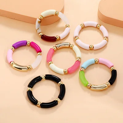 New Arrivals Hot Selling Fashion Exaggeration Creative Acrylic Colorful Elastic Arc Geometry Charm Bracelet String Wholesale
New Arrivals Hot Selling Fashion Exaggeration Creative Acrylic Colorful Elastic Arc Geometry Charm Bracelet String Wholesale