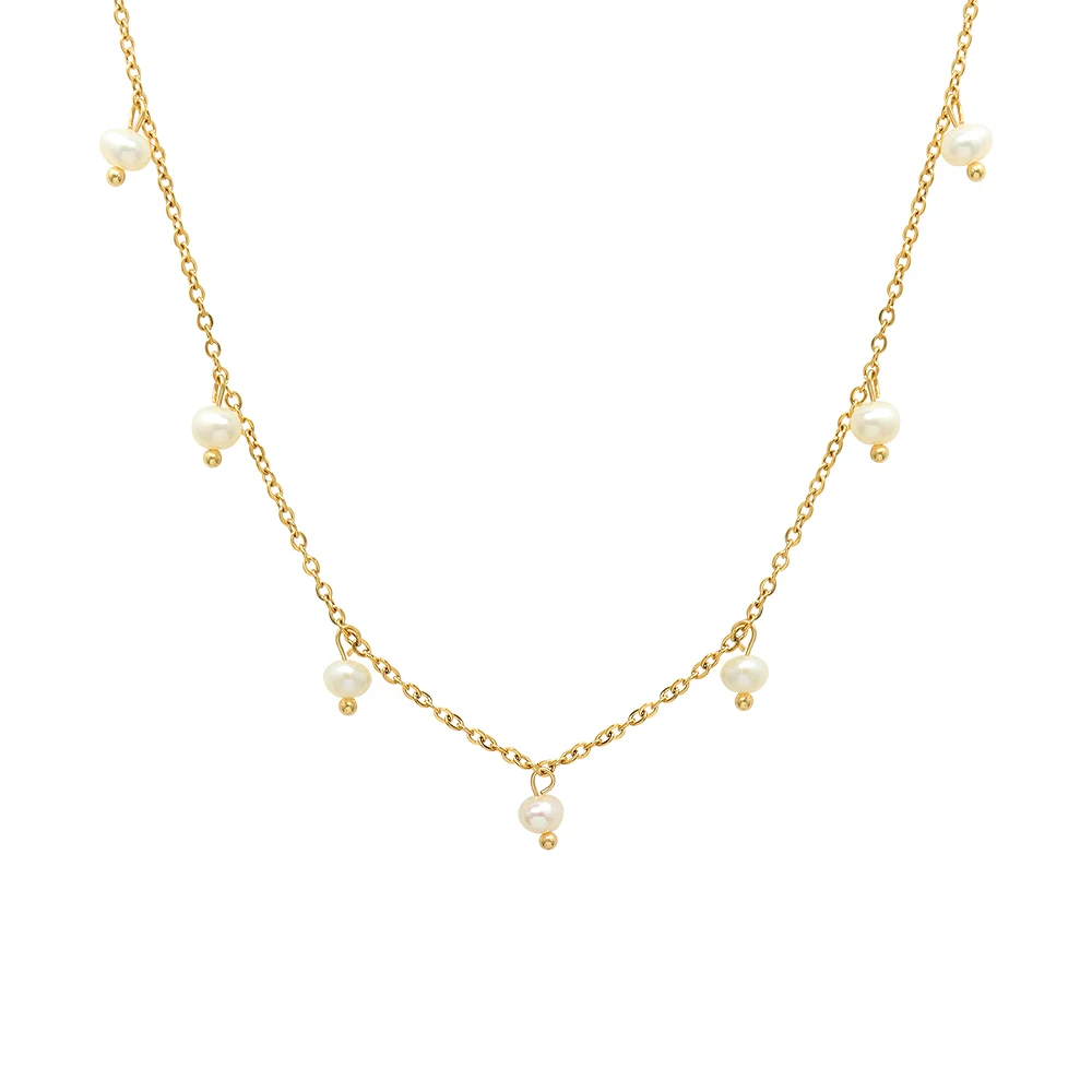 Versatile Simple Versatile Jewelry Titanium Steel Plated 18 K Gold Freshwater Pearl Necklace For Women
Versatile Simple Versatile Jewelry Titanium Steel Plated 18 K Gold Freshwater Pearl Necklace For Women
