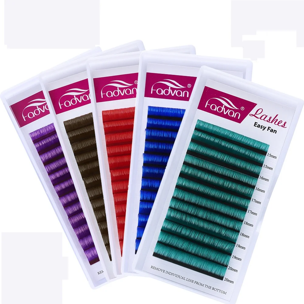 Eyelash Extensions Colored Curved Volume Cluster Easy Fanning Premade Fans Rapid Blooming Easy Fan Volume Lashes, Multicolour
Eyelash Extensions Colored Curved Volume Cluster Easy Fanning Premade Fans Rapid Blooming Easy Fan Volume Lashes, Multicolour