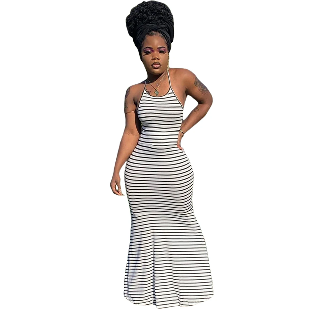 Hot Selling plus size clothing fashion sleeveless V-neck sexy striped casual dresses women
Hot Selling plus size clothing fashion sleeveless V-neck sexy striped casual dresses women