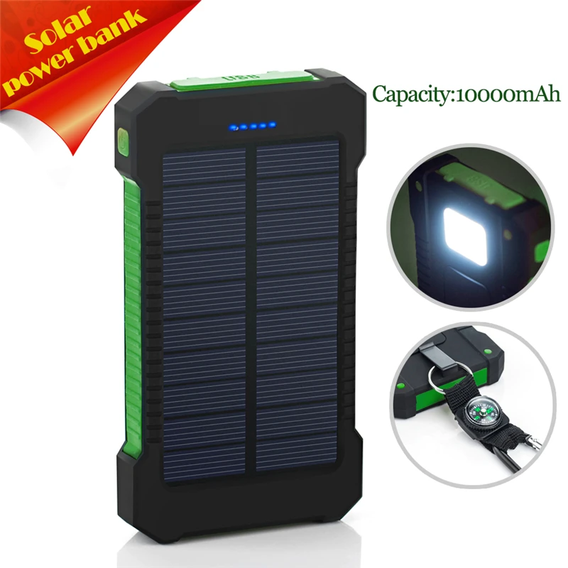 2021 New Portable Phone Charger Solar Power Bank 10000mah With LED Light For Camping, Black orange blue green
2021 New Portable Phone Charger Solar Power Bank 10000mah With LED Light For Camping, Black orange blue green