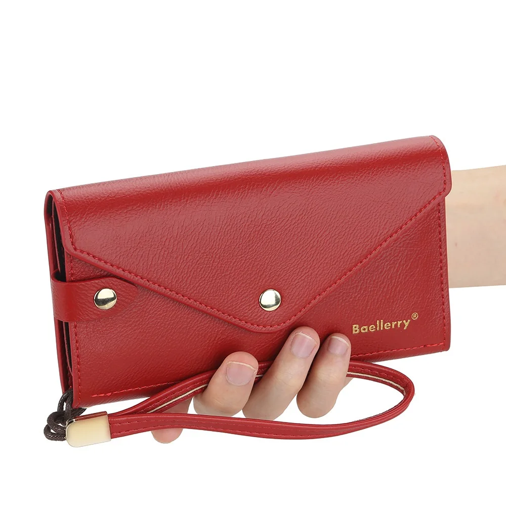 2021 New Design Baellerry Women's Fashion Multi-function Long Lady Convenient And Thin Clutch Wallet With Strap Cell Phone Bag
2021 New Design Baellerry Women's Fashion Multi-function Long Lady Convenient And Thin Clutch Wallet With Strap Cell Phone Bag