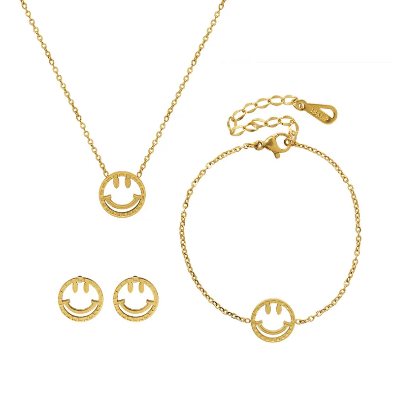 New Fashion trendy women Stainless Steel 18k gold plated jewelry sets fashion gold earring
New Fashion trendy women Stainless Steel 18k gold plated jewelry sets fashion gold earring