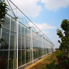 China Modern Clear Tempered Glass Greenhouse For Commercial Buildings
