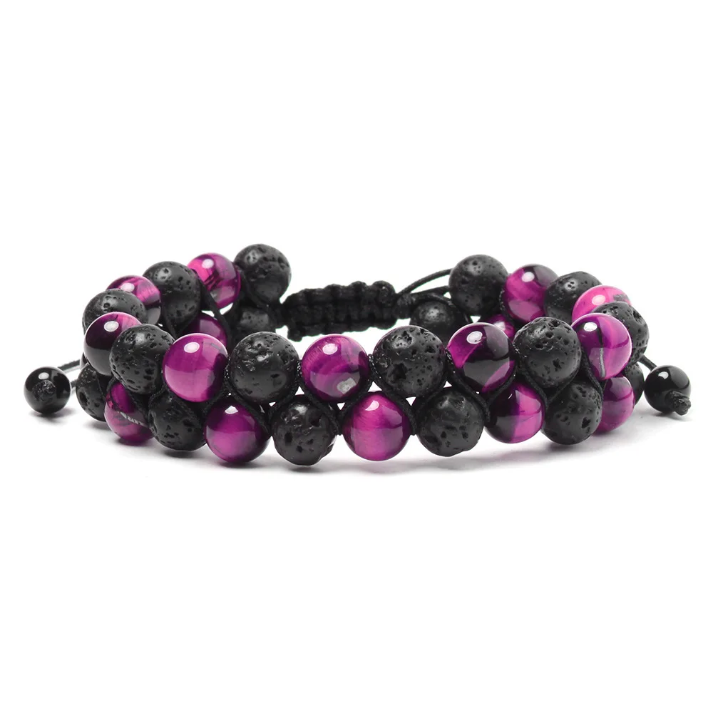 Adjustable Braided Natural Stone Bracelet Double Rows Volcanic Lava Tiger Eyes Stone Bracelets For Women Ladies
Adjustable Braided Natural Stone Bracelet Double Rows Volcanic Lava Tiger Eyes Stone Bracelets For Women Ladies