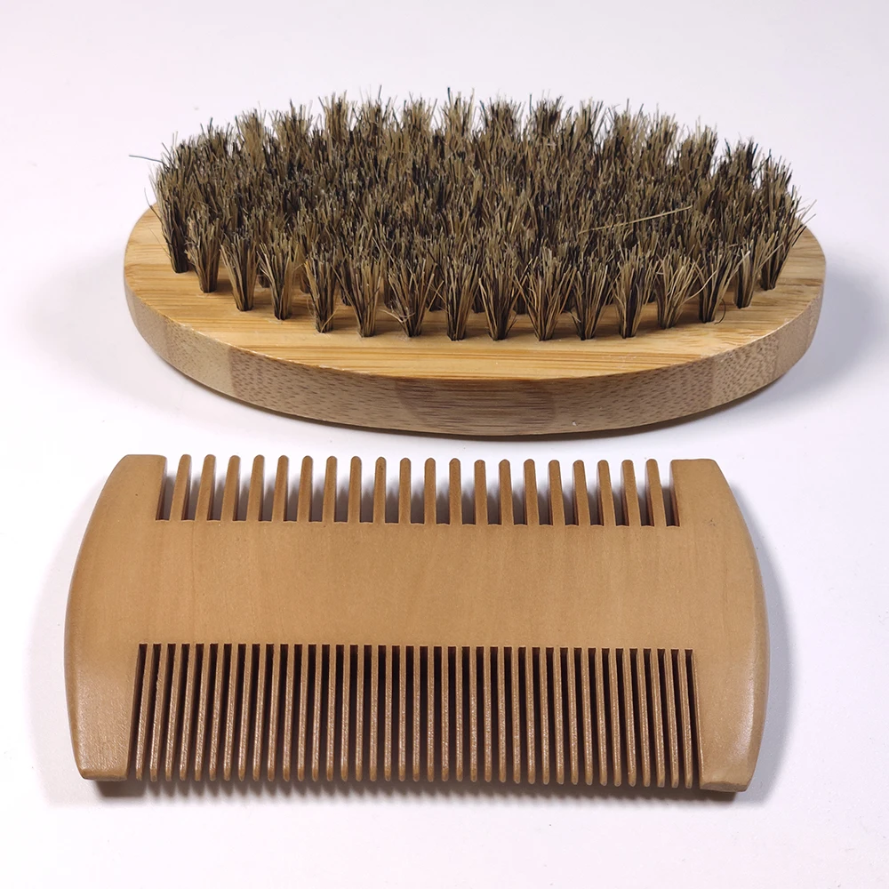 2021 Custom Bamboo Beard Comb And Brush Set Men's Beard brush Cleaning Grooming Tool, Natural
2021 Custom Bamboo Beard Comb And Brush Set Men's Beard brush Cleaning Grooming Tool, Natural