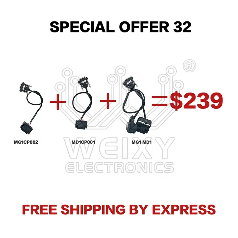 (Special Offer 32) 1PCS for Mercedes Benz MG1CP002 + 1PCS MD1CP001 + 1PCS for BMW MG1 MD1 work with Autotuner
(Special Offer 32) 1PCS for Mercedes Benz MG1CP002 + 1PCS MD1CP001 + 1PCS for BMW MG1 MD1 work with Autotuner