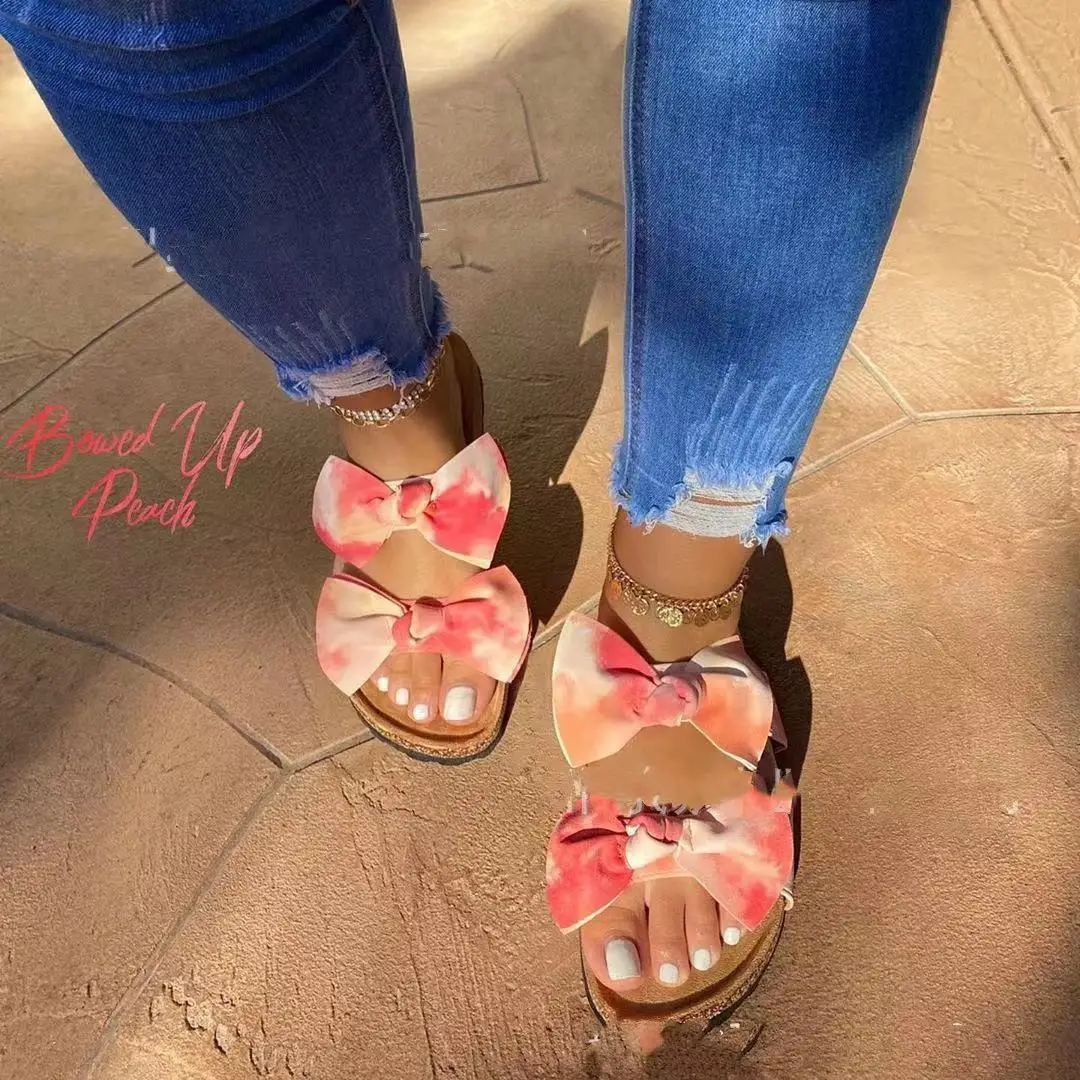 Beautiful Sexy Bandana Double Bow Women Slippers Flat Sandals For Ladies Zapatillas de mujer, Customized color
Beautiful Sexy Bandana Double Bow Women Slippers Flat Sandals For Ladies Zapatillas de mujer, Customized color