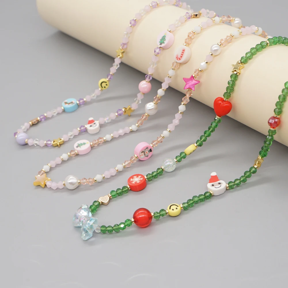 Go2Boho Crystal Beaded Choker Heart Star Charm Necklace Smiley Face Necklaces for Women Fashion Jewelry Christmas Gift
Go2Boho Crystal Beaded Choker Heart Star Charm Necklace Smiley Face Necklaces for Women Fashion Jewelry Christmas Gift